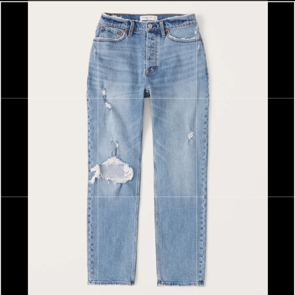Abercrombie Denim Curve Love High Rise Dad Jean